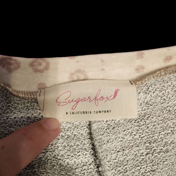 Sugarfox Sweater Wmn SZ 1X Cottagecore Hippie Granola Girl Peasant Prairie Open - Picture 2 of 5